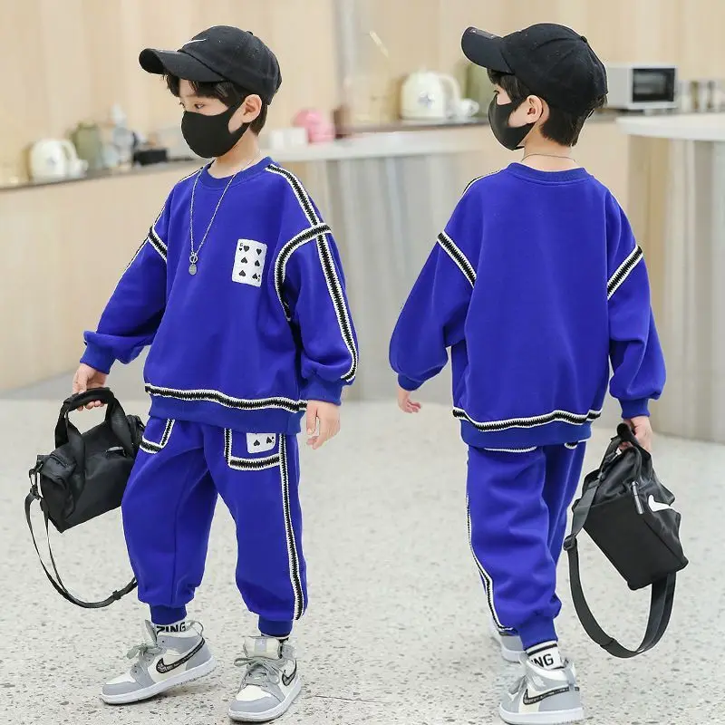 

Boy Children Clothing SuitFashion 2025 Kids Boys Clothes Sets Autumn Long Sleeve Sweatshirt + Pants 2PCS s Teenage 6 8 10 12 Yea