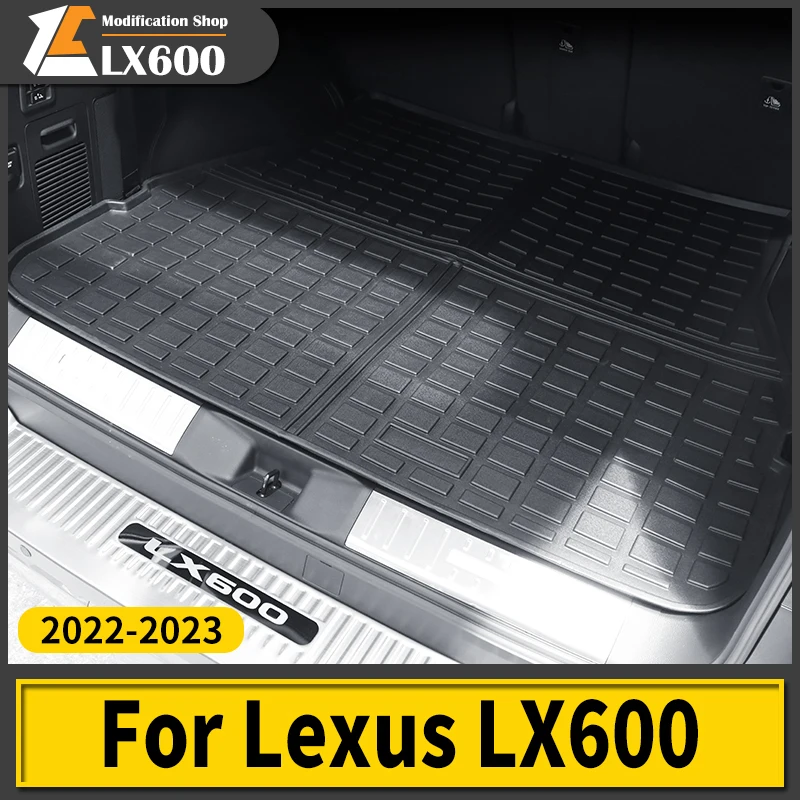 

For 2022 2023 Lexus 600 Lx600 7 Seats Car Trunk Tail box mat LX 600 Interior Decoration Upgrade Accessories Waterproof Carpet