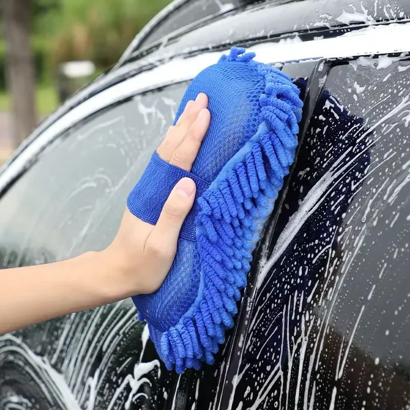 

1/2Pcs Microfiber Car Washer Sponge Cleaning Car Care Detailing Brushes Washing Towel Auto Gloves Styling Accessories