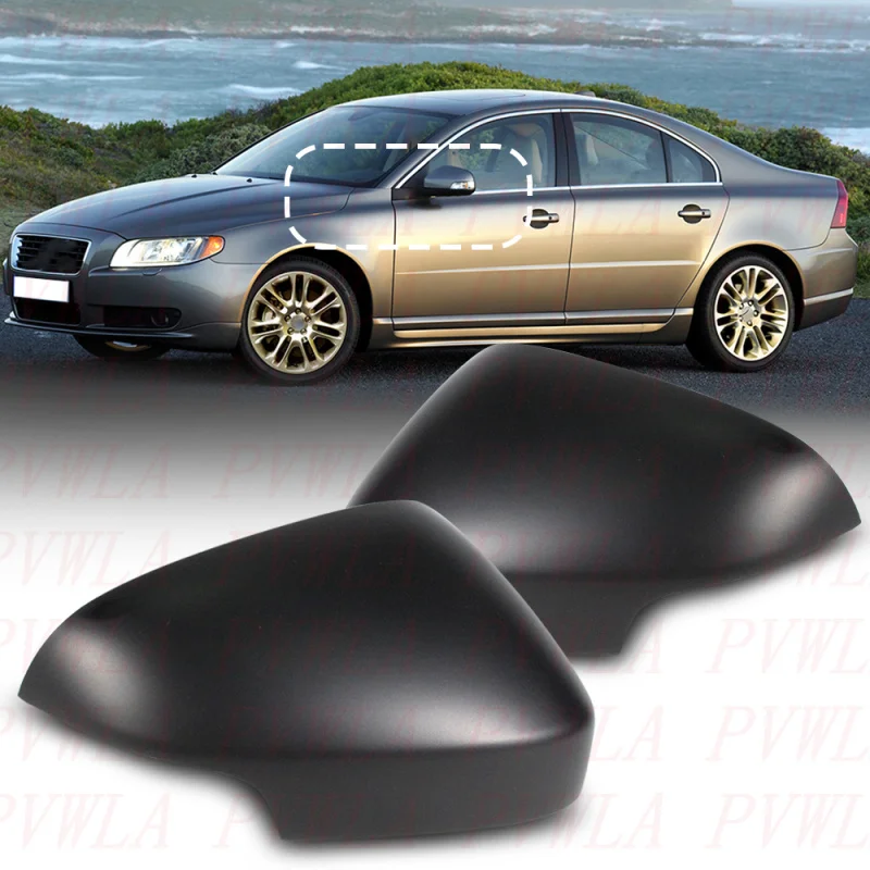 

For Volvo C30 C70 V70 S80 2009 2010 2011 1 Pair Paintable Rear Mirror Housing Cover 39850533 39850534