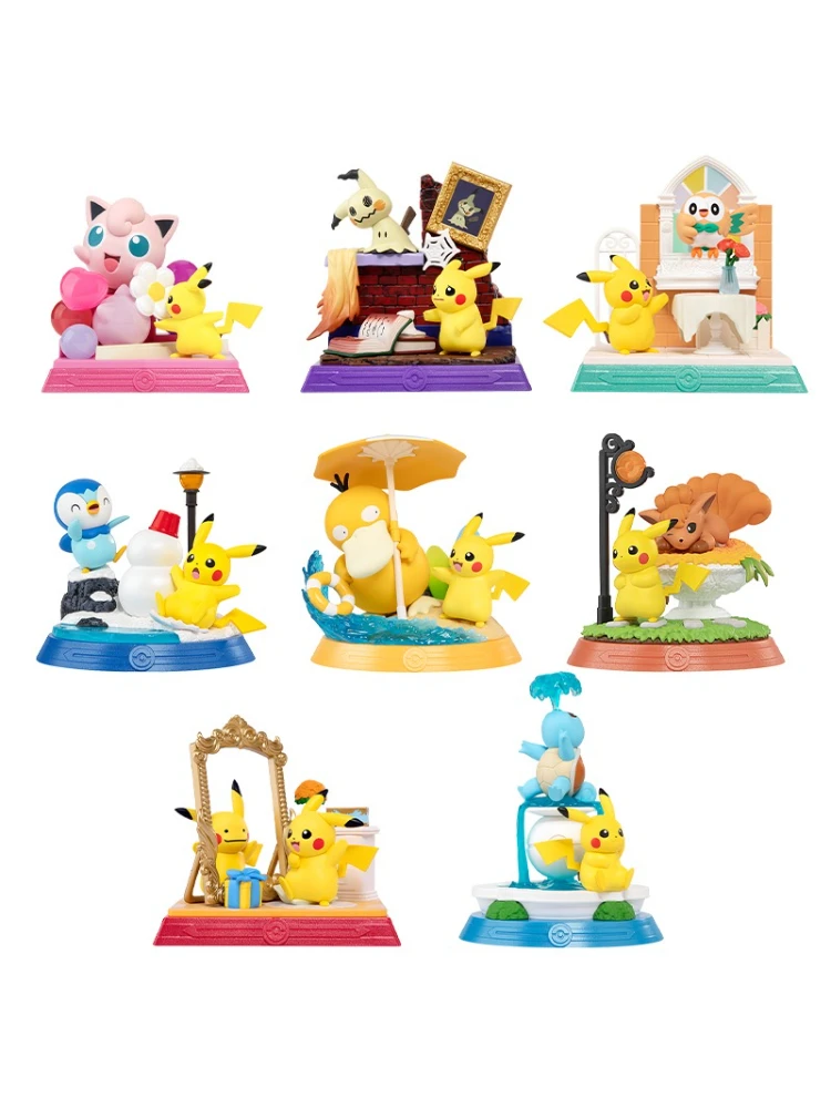 Pokemon caja ciega juguete Mini figuras con Pokeball recoger Gengar Dragonite Mewtwo Vulpix Jigglypuff Mew monstruo de bolsillo regalos para niños