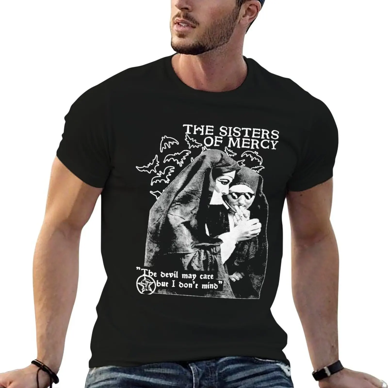 

sisters of mercy night Essential T-Shirt printed t shirts for man cotton tshirt 100% T-Shirt