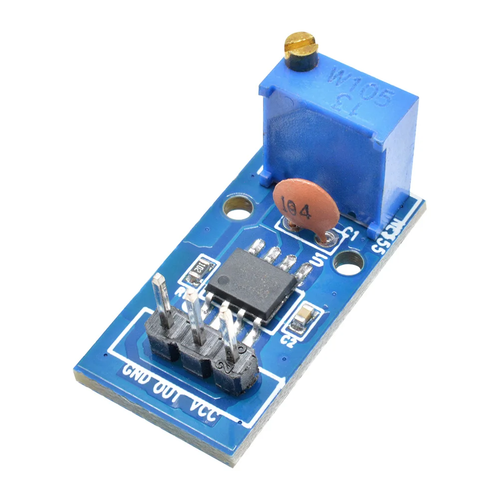 NE555 Adjustable Resistnce Frequency Pulse Generator Module For Arduino Smart Car 5V-12V Single Channel Output Module