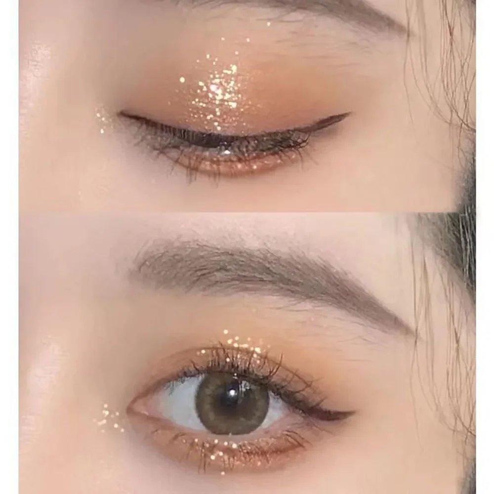 Nueva paleta de sombra de ojos de nueve colores, mantequilla, naranja, marrón, mate nacarado, brillo, sombra de ojos brillante, maquillaje de ojos de larga duración