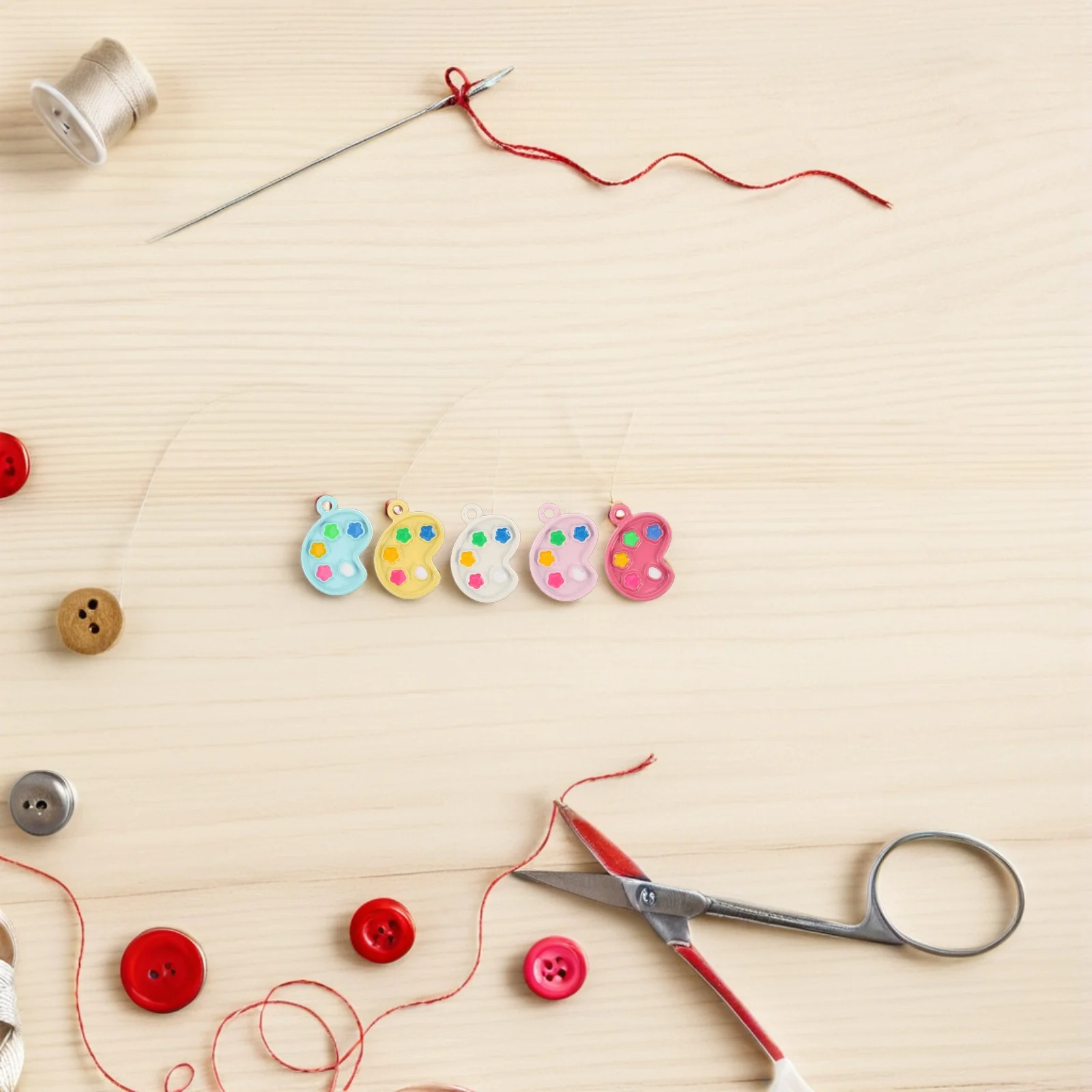 

10pcs Jewelry Accessories Metal Cute Keychain Pendants Zinc Alloy Craft Supplies Mixed Enamel DIY Pendant charms Necklace