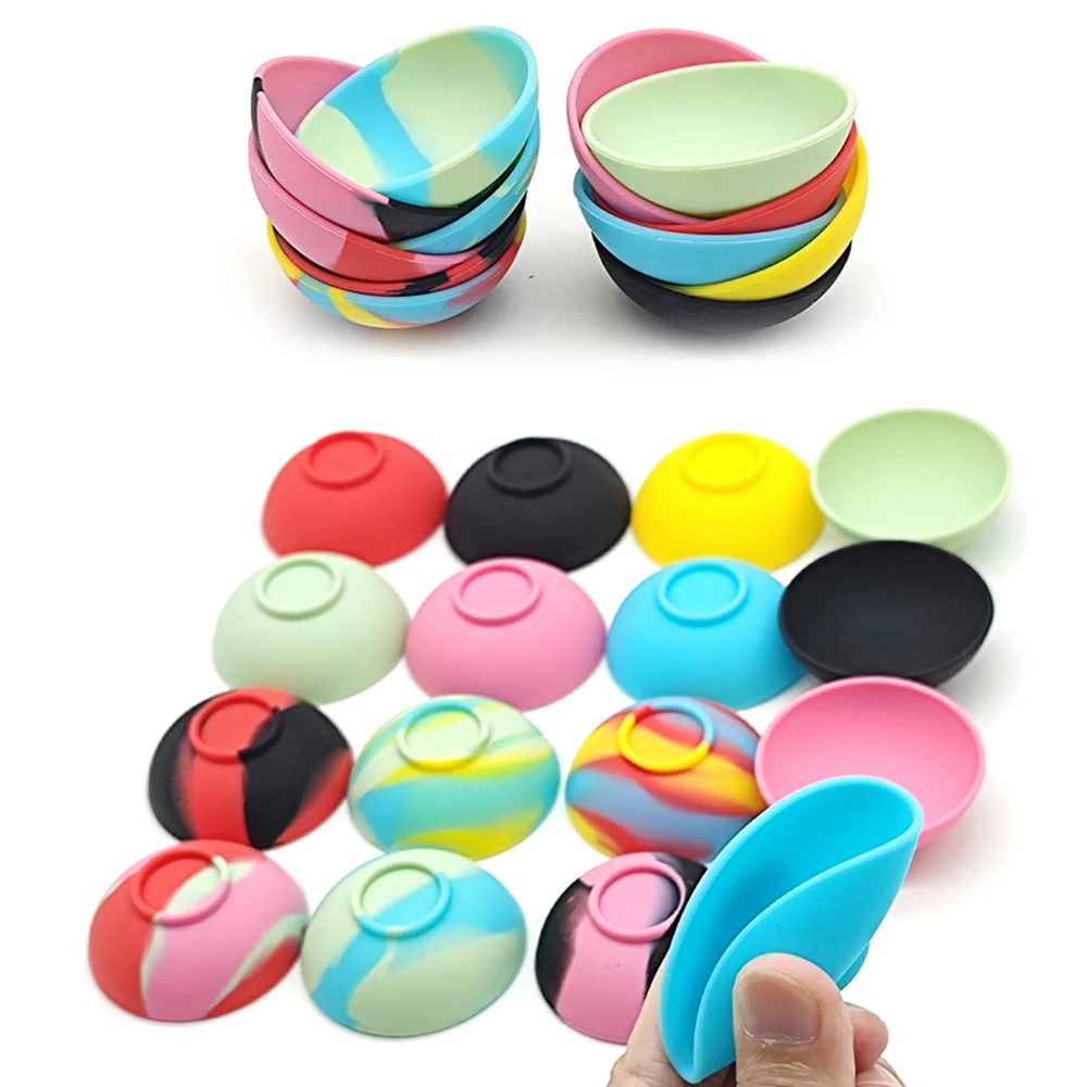 50Pcs Silicone Bowl 50mm For Tobacco For Rolling Paper Tray Smoking Accessories Smoke Jar For Men Herb For Grinder Jars For Pipe - view 4