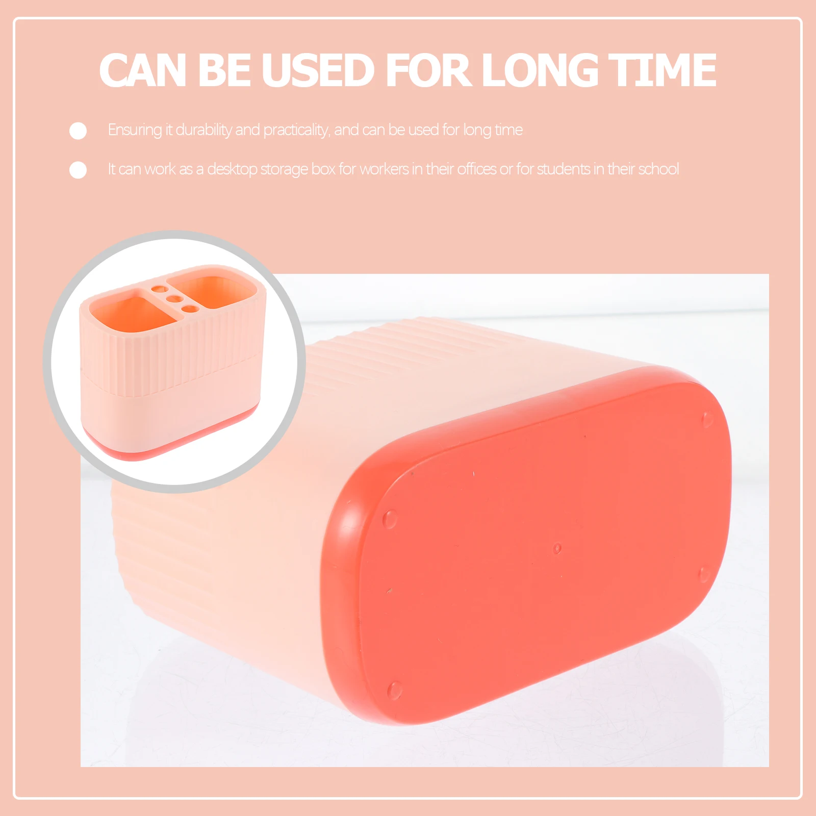 

2 Pcs Pen Holder Makeup Brush Storage Box Brushes Desk Desktop Multi-grid Holders Tubs Plastic Pencil for Cosmetics