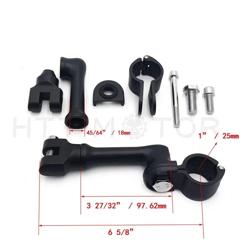 Aftermarket Motorcycle Highway Engine Guard Bar Foot Peg Mount For Harley Davidsion 25mm 1" Chrome