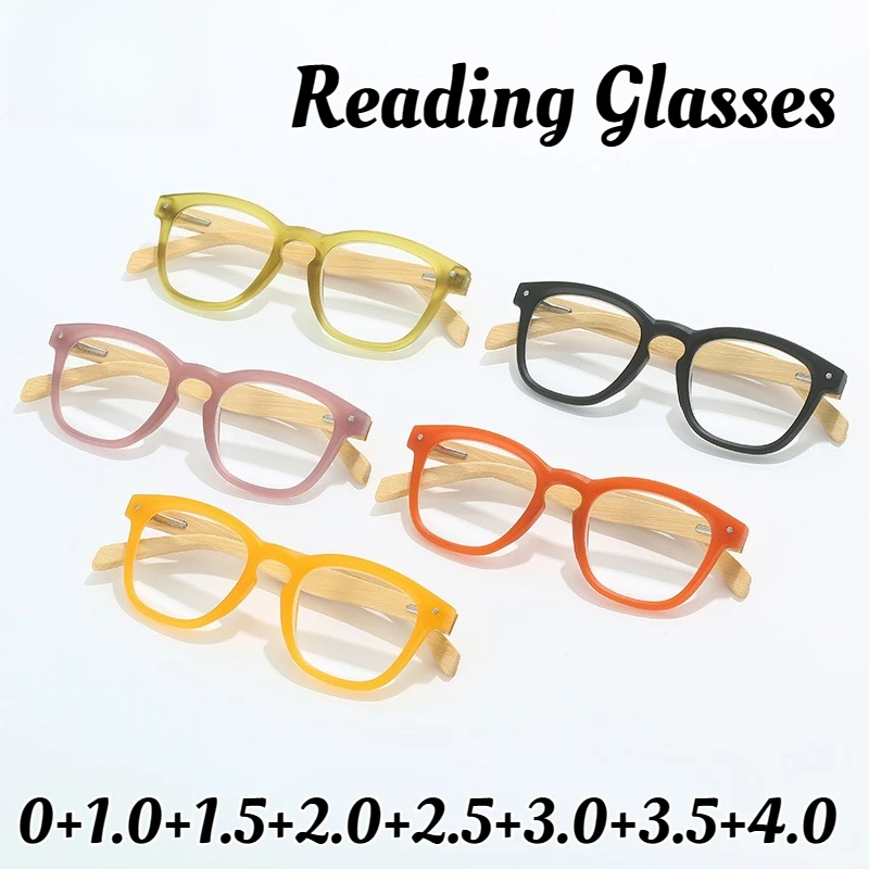 

Vintage Round Frame HD Lens Reading Glasses Trendy Hyperopia Eyewear Ultralight Far Sight Eyeglasses Finished Optical Glasses