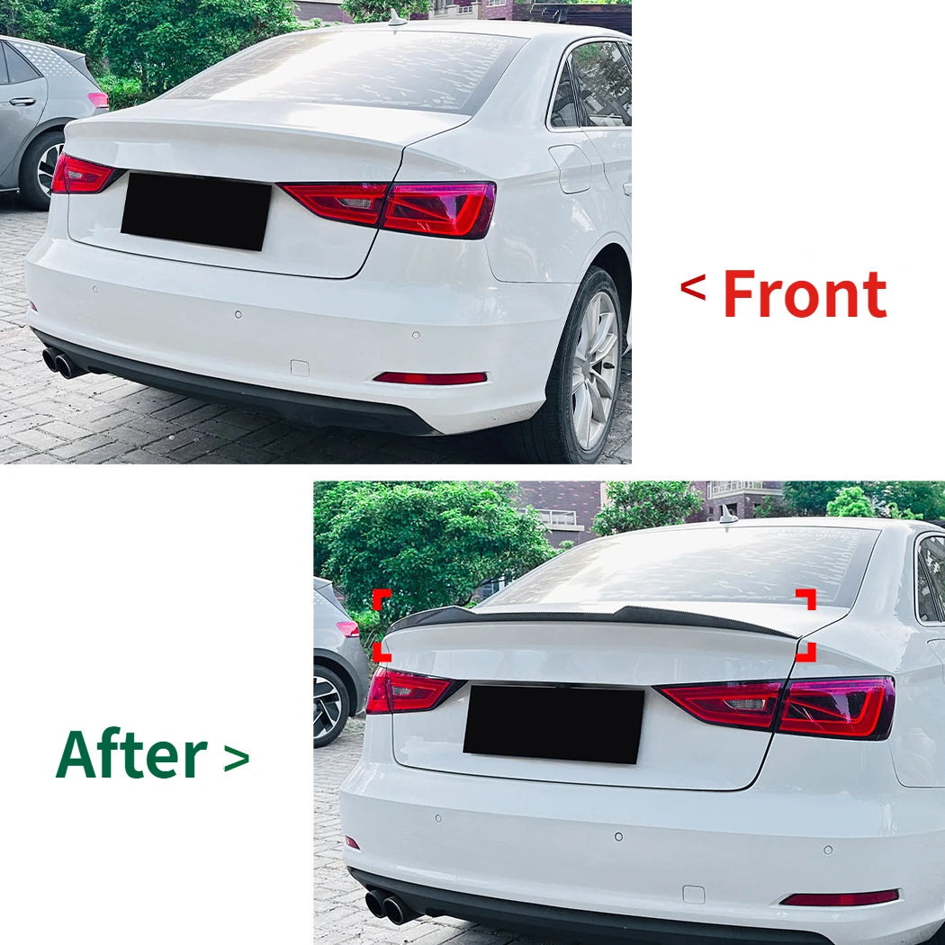 For Audi A3 S3 8V Sedan 2014-2020 Rear Trunk Spoiler Car Rear Spoiler Lip Roof Spoiler Splitter Wing Body Kit Tuning Accessories