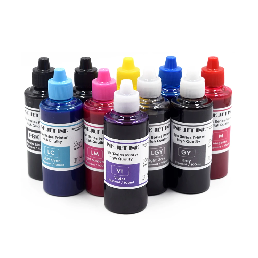 100ML 10Colors Water Based Pigment Ink For Epson Surecolor SC-P700 P900 P908 P708 P700 P900 T47A T46S Inkjet Printers