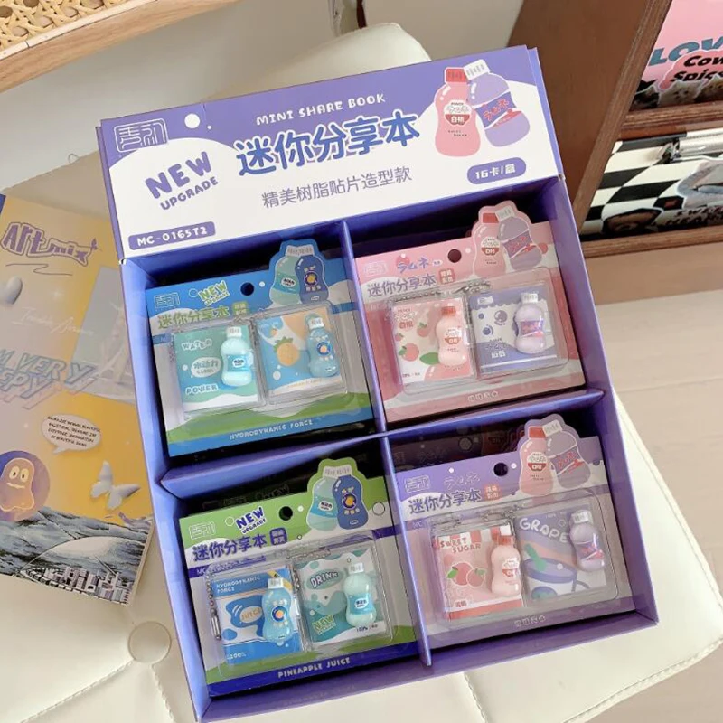 子供用ミニポータブルノートブック、小さなメモ帳、活力ソーダ日記、メモ帳、かわいい文房具、新学期用品、1セット