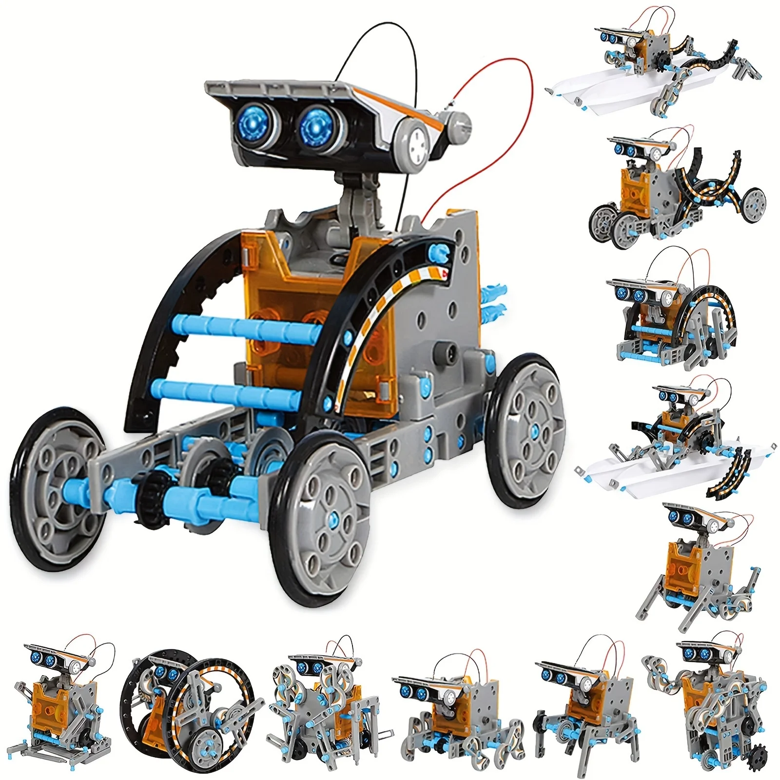 Sillbird STEM-Robot solaire éducatif pour garçons de 8 à 13 ans, kit d'expérience scientifique, construction de bricolage, cadeaux d'anniversaire pour enfants, 12 en 1