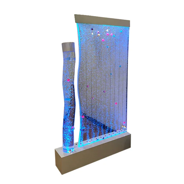 Custom Acrylic Decoration  screen Led Water Bubble Wall Fountains