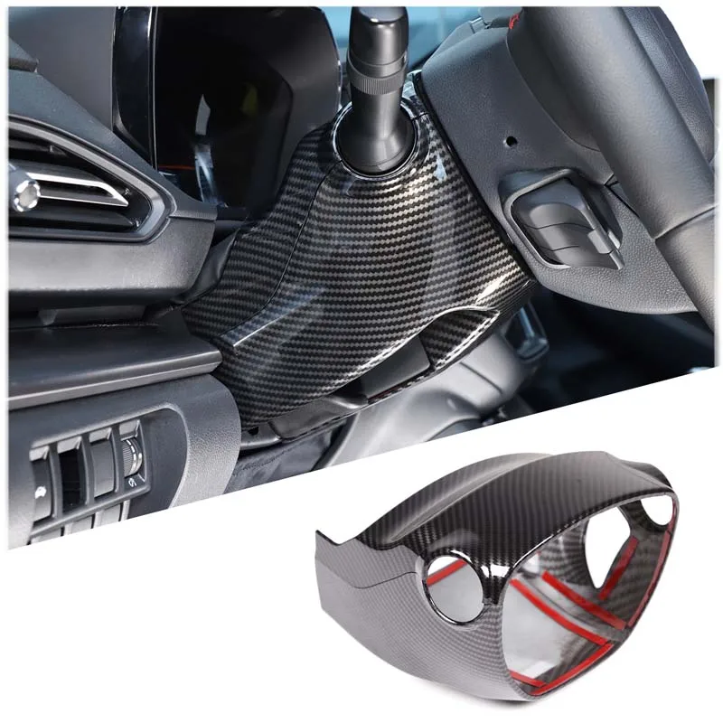 

For Subaru WRX 2022 2023 ABS Carbon Fiber Car Steering Wheel Steering Column Protective Cover Decorative Accessories