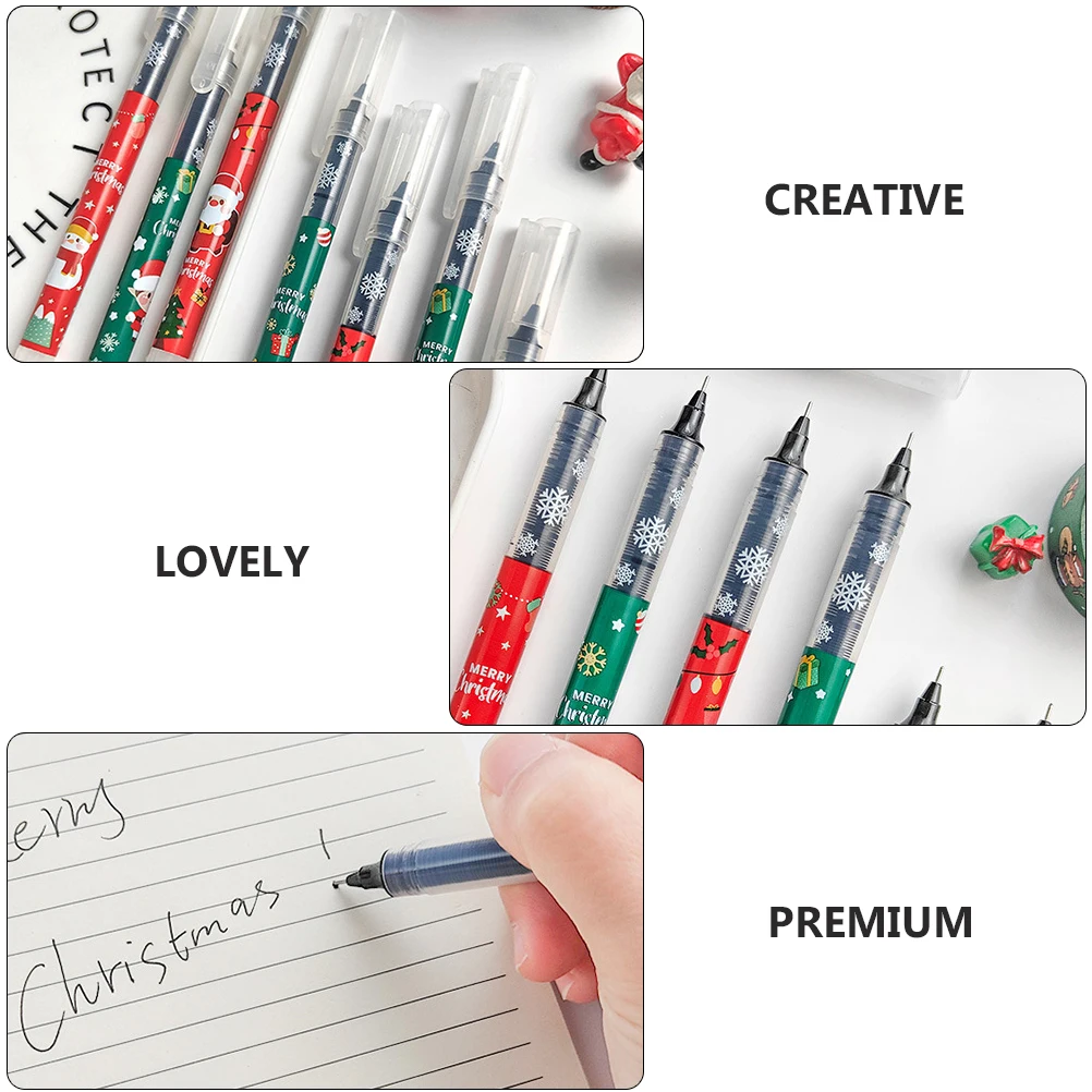 12 قطعة أقلام جل عيد الميلاد الإبداعية متعة الشكل الكتابة القلم اللوازم المكتبية المدرسية أقلام ناعمة قلم الكتابة