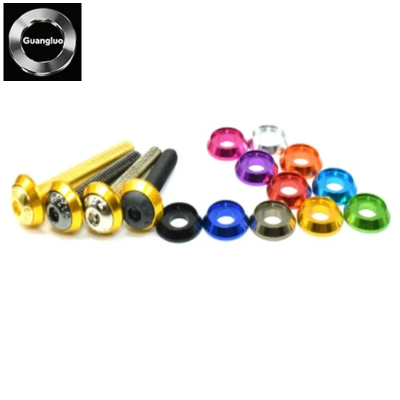 5pcs/10pcs M2 M2.5 M3 M4 M5 M6 M8 colourful Aluminum cup head washer for button head screw Bolts