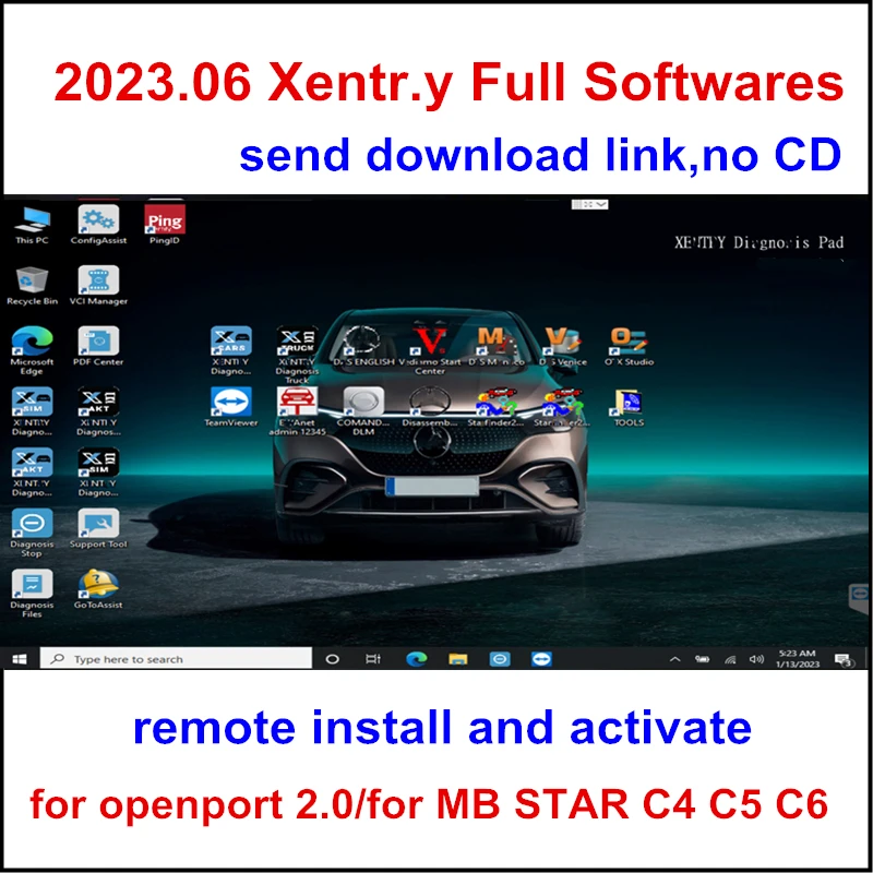 Latest DAS Xentry 2023.09 Full Softwares Free Remote Install Activate for Auto Diagnostic Tool MB STAR SD C4 C5 C6 Openport 2.0