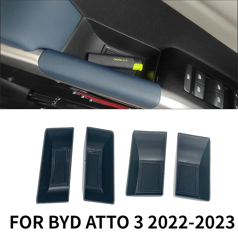 

For BYD Atto 3 Yuan Plus 22-23 Years ABS Car Interior Car Door Armrest Storage Box Cover Case byd act 3 Car Accessories