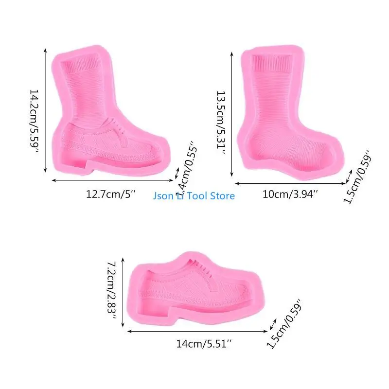 Y08D Faps -sapone fatti a mano fai -da -te rifornimenti calzini da stampo e scarpe a forma scarpe da bagno in silicone stampi