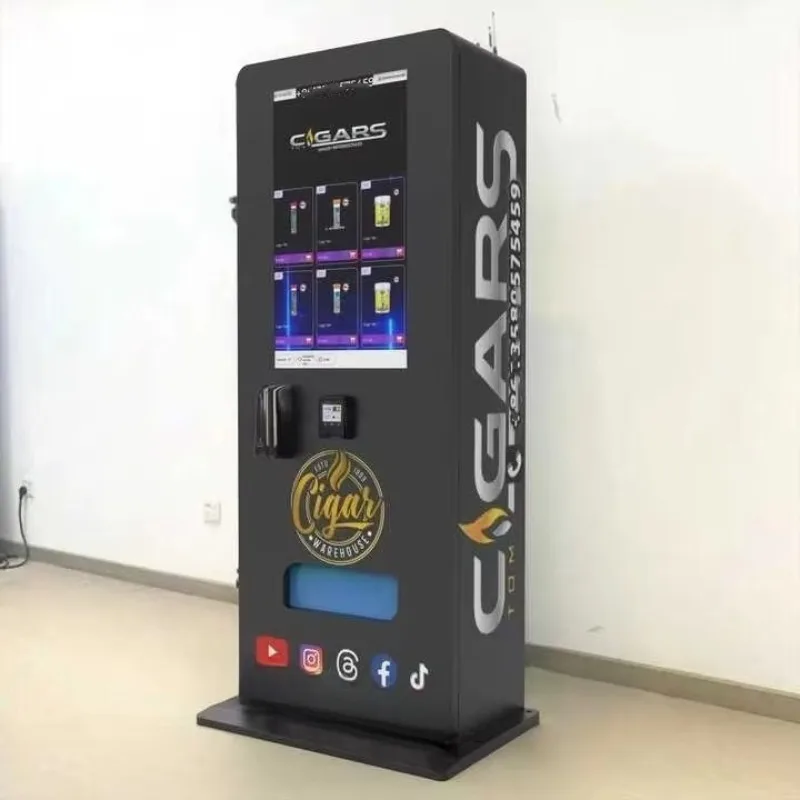 Custom 21 + Check Tobacco Vending Machine Wall-mounted QR Code Payment Integrated SDK Enable Cloud-based Management Touchscreen