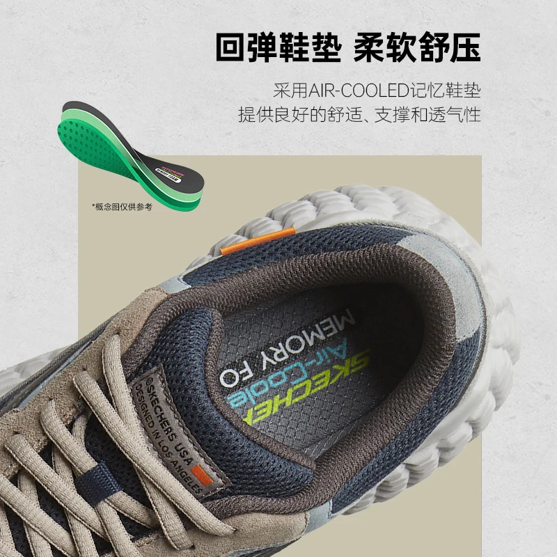 Skechers Monster-zapatillas de correr para hombre, zapatos transpirables, antideslizantes, resistentes al desgaste, con cordones, para deportes al
