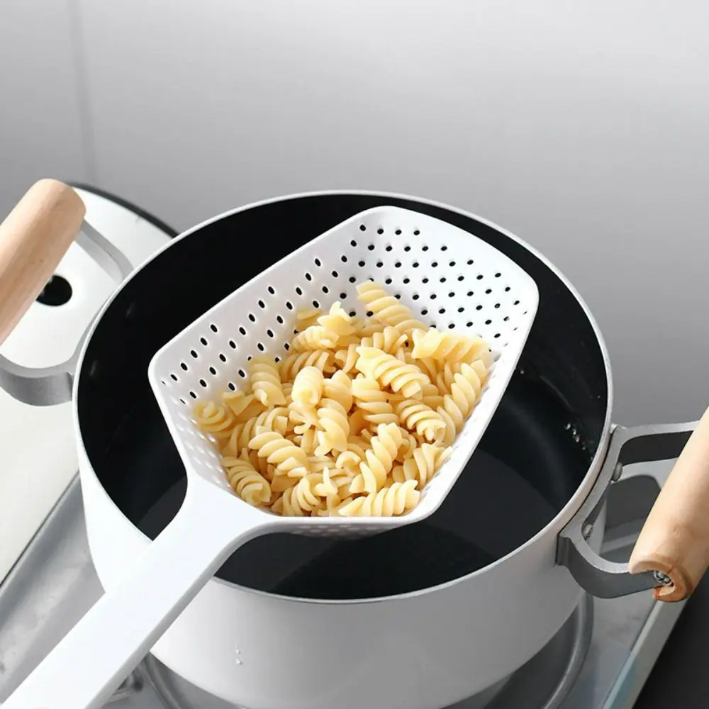 Practical Plastic Strainer Spoon Long Handled Kitchen Cooking Tool Leaky Spoon Portable Large Size Ice Shovel Cooking Tool