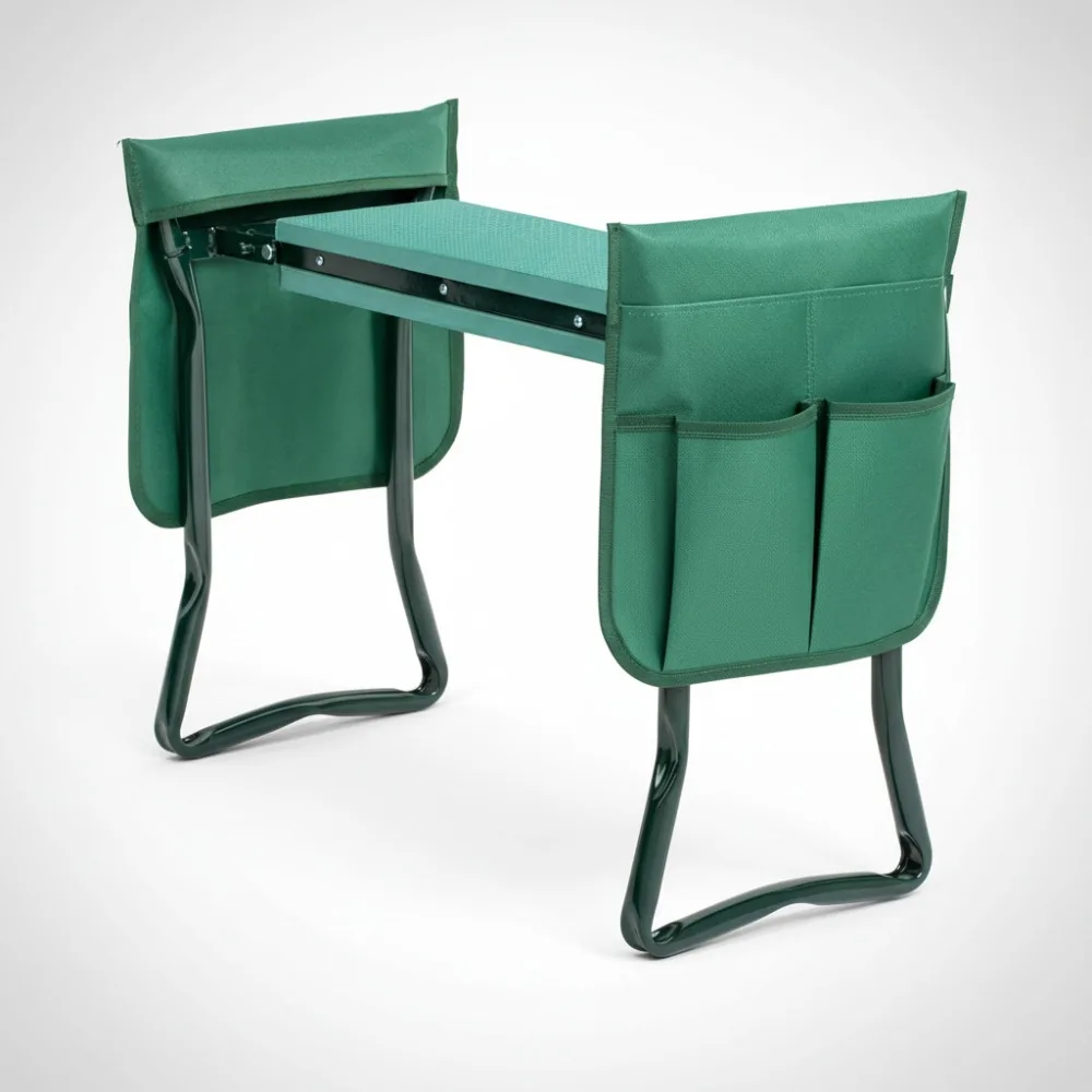 

Foldable Garden Kneeler Seat with EVA Foam Pad, 330lb Capacity, Tool Pouches for Gardening Fishing Camping