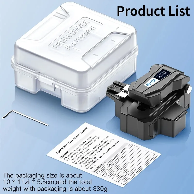 VD-50 Fiber Cleaver Fully Automatic One-Step Optical Fiber Cutter Optical Fiber Fusion Splicer Knife for FTTH Tools