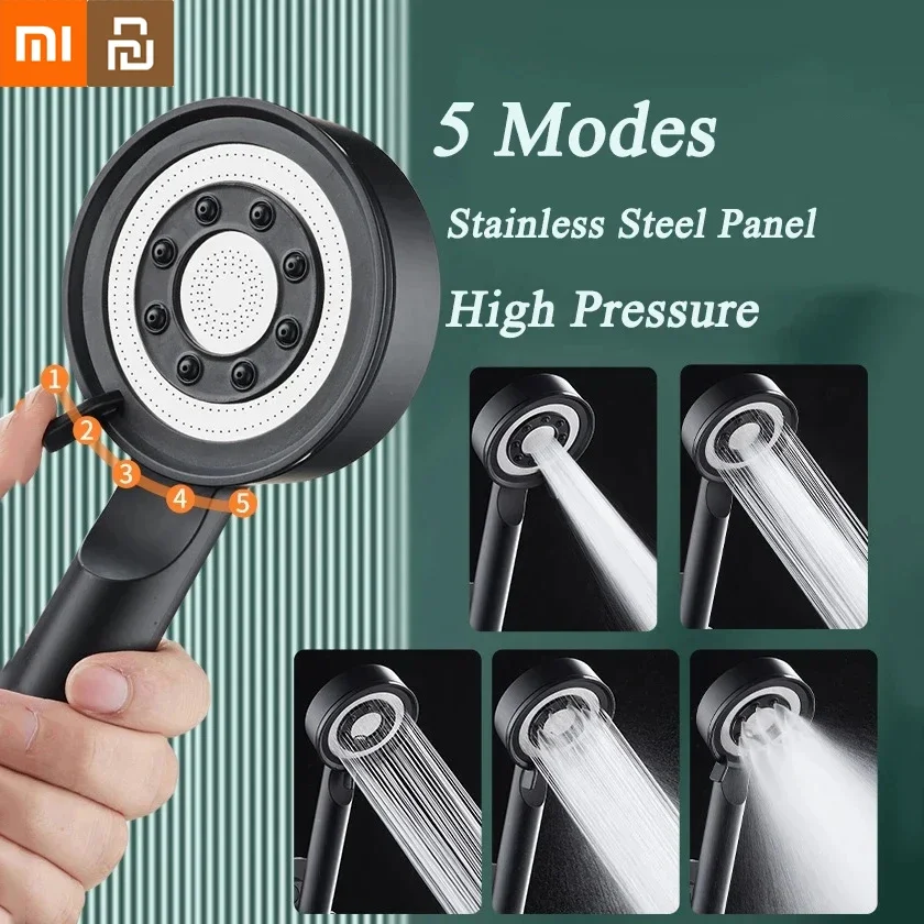 Xiaomi Youpin Shower Head High Pressure 5 Modes Water Saving Nozzle Powerful Pressurized Spa Handheld Showers Bathroom Accessory