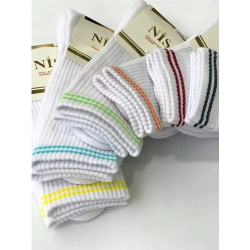 Nis Socks male White 6'lı Winter Towel Tennis Socks