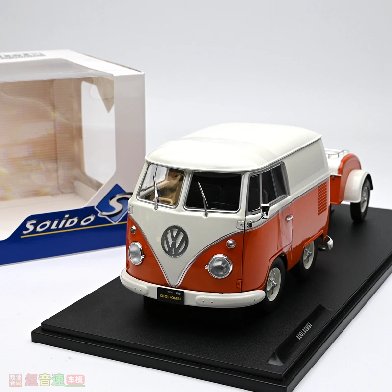 

Diecast Solido 1:18 Scale Volkswagen KOOL KOMBI ORANGE 2023 Alloy Car Model Collectible Toy Gift Souvenir Display Ornament