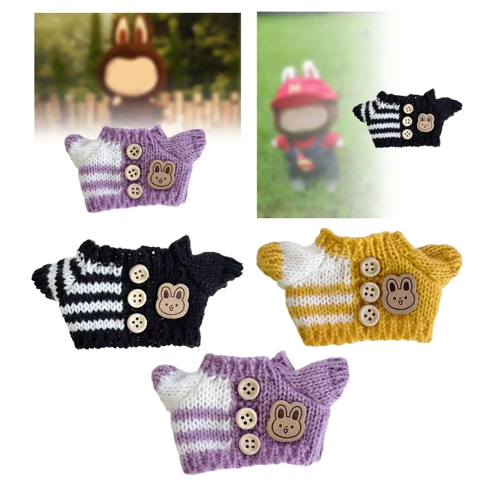 Gevulde pop trui Educatieve kleding voor kinderen DIY Maak je eigen pop Pluche poppenkleding Pluche pop trui voor 6,69'' pop