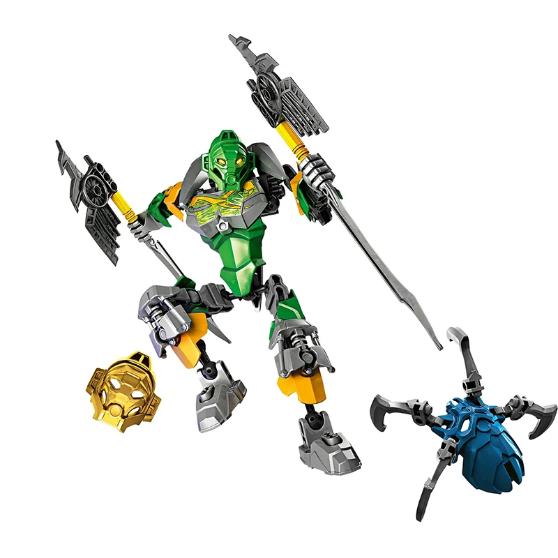 Gouden Masker Bionicle Ice Master Bouwstenen Beschermer Kopaka Anime Actionfiguren Soldaat Robot Steentjes Speelgoed voor Jongens Cadeaus