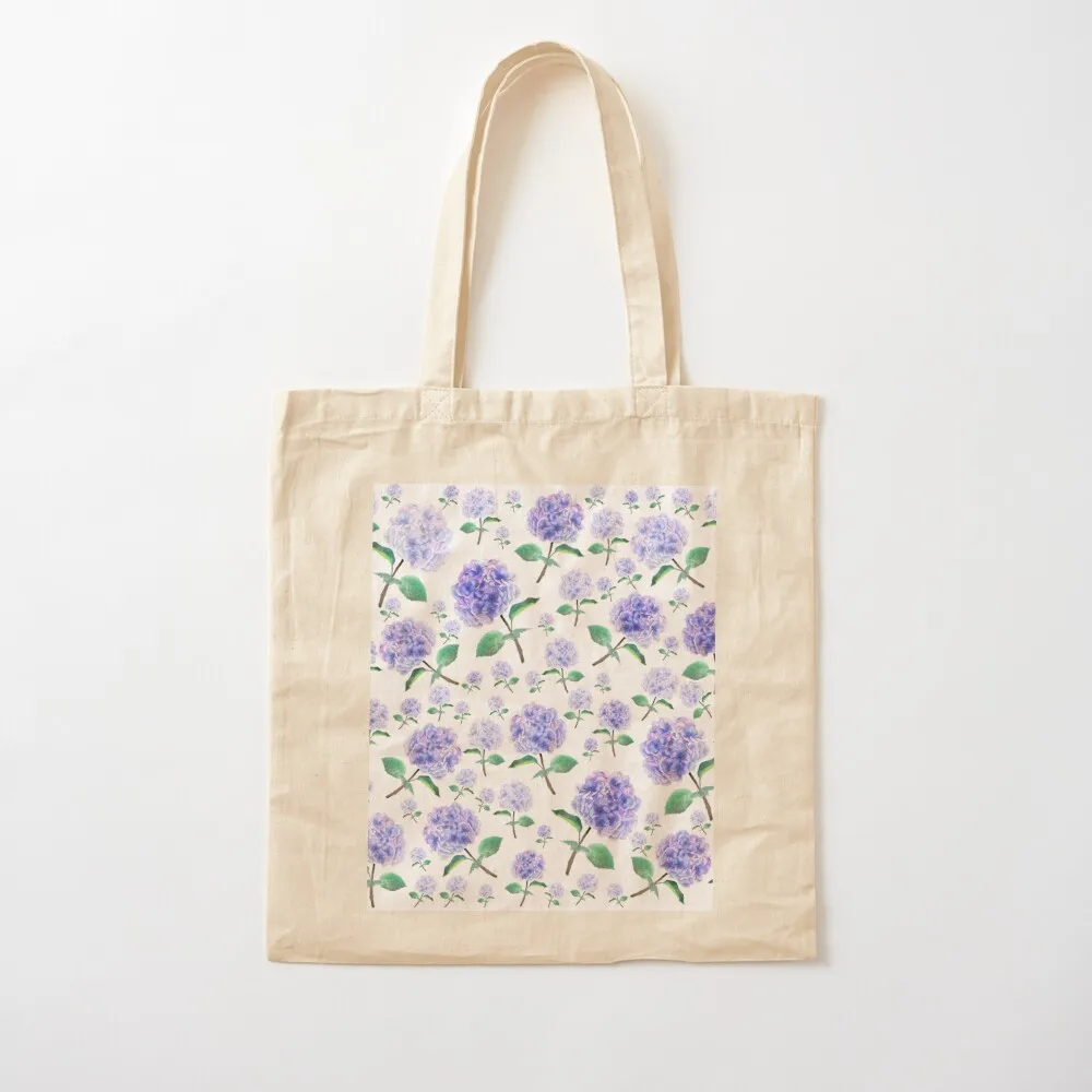 

purple blue hydrangea pattern Tote Bag tote custom canvas bags cloth bags personalized