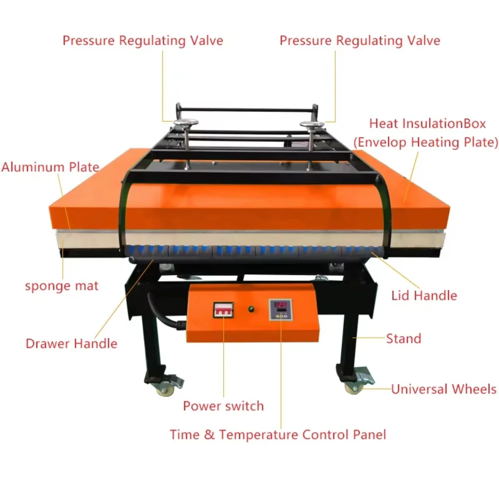 High Pressure Electric Hot Stamping Machine T-Shirt Brocade Banner Printing Heat Transfer New Condition Plate Pressing Equipment