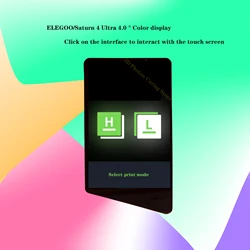 Elegoo/Saturn 4 Ultra 16k 4.0＂color display Click on the interface to interact touch screen 3d printer lcd repair part toolkit