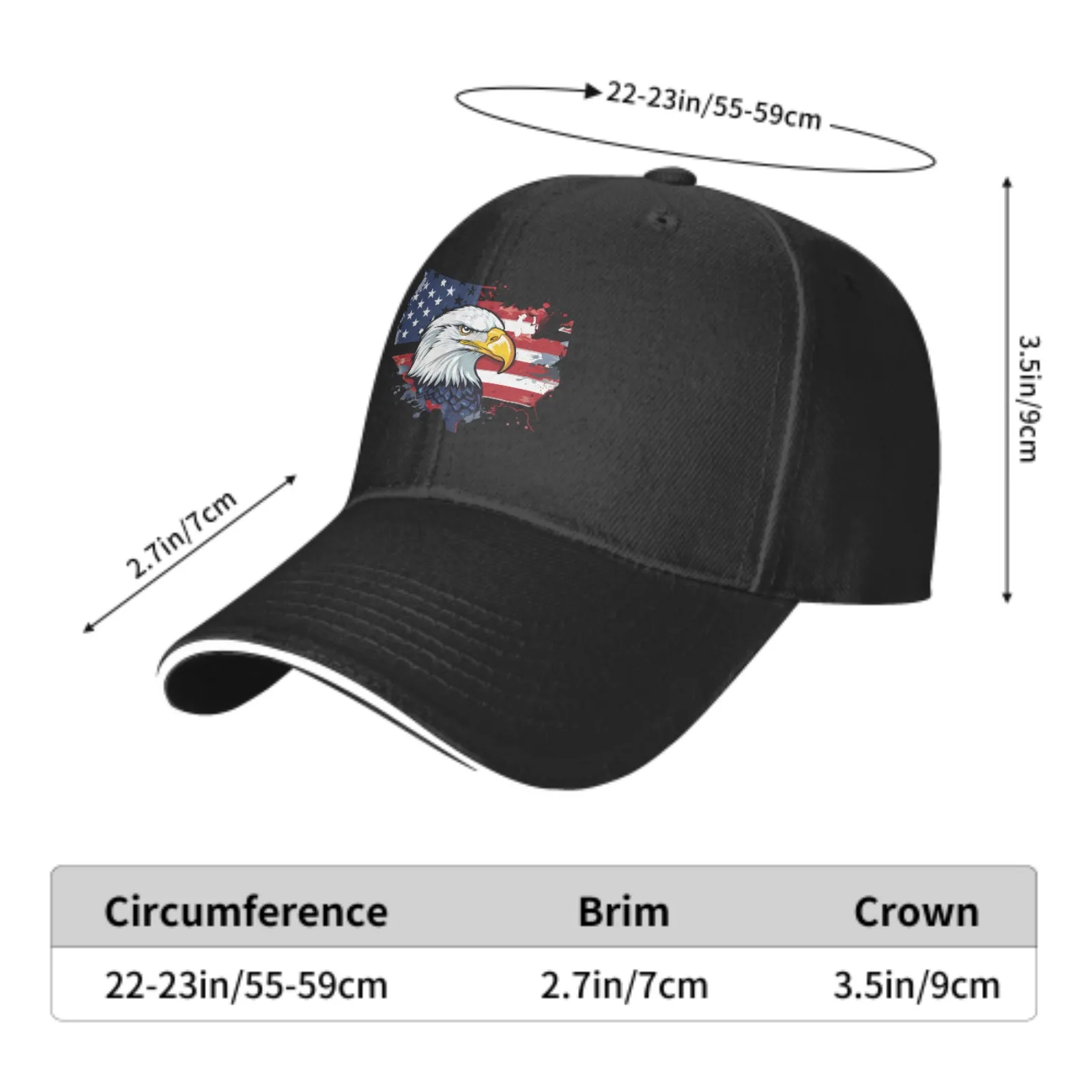 Gorra de béisbol Unisex con bandera de Eagle y EE. UU., sombrero de camionero transpirable, gorra ajustable para mujeres y hombres, cuatro estaciones, diario, al aire libre