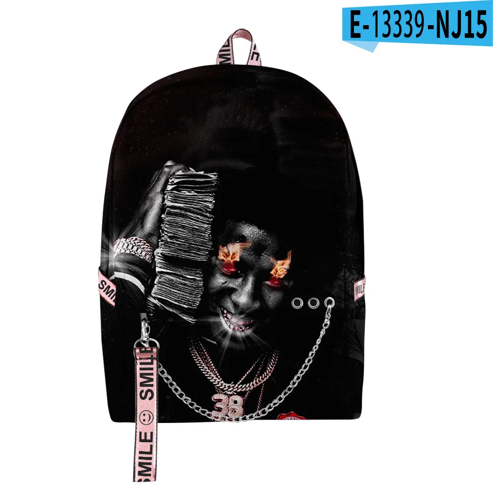 Trendy YoungBoy Never Broke Again pupil Bookbag Notebook Backpacks 3D Print Oxford Waterproof Boys/Girls Travel Backpacks