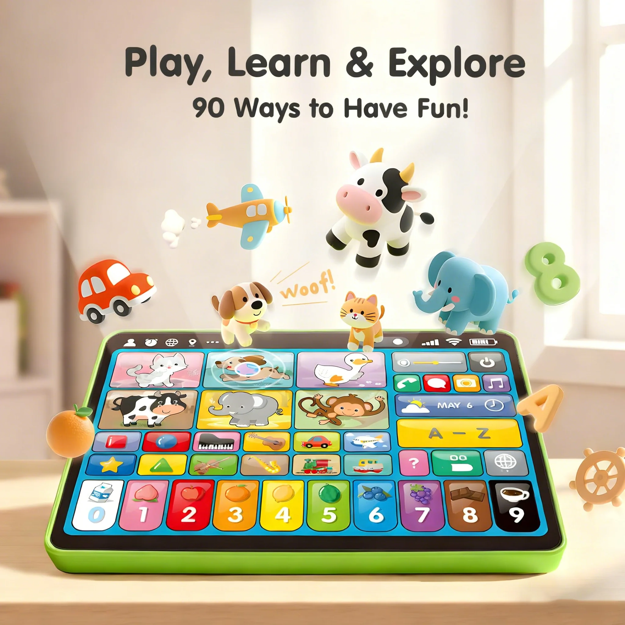 Tableta de aprendizaje de idiomas, almohadilla de educación temprana multilingüe, ordenador de aprendizaje inteligente para niños, almohadilla de juego interactiva, educación electrónica