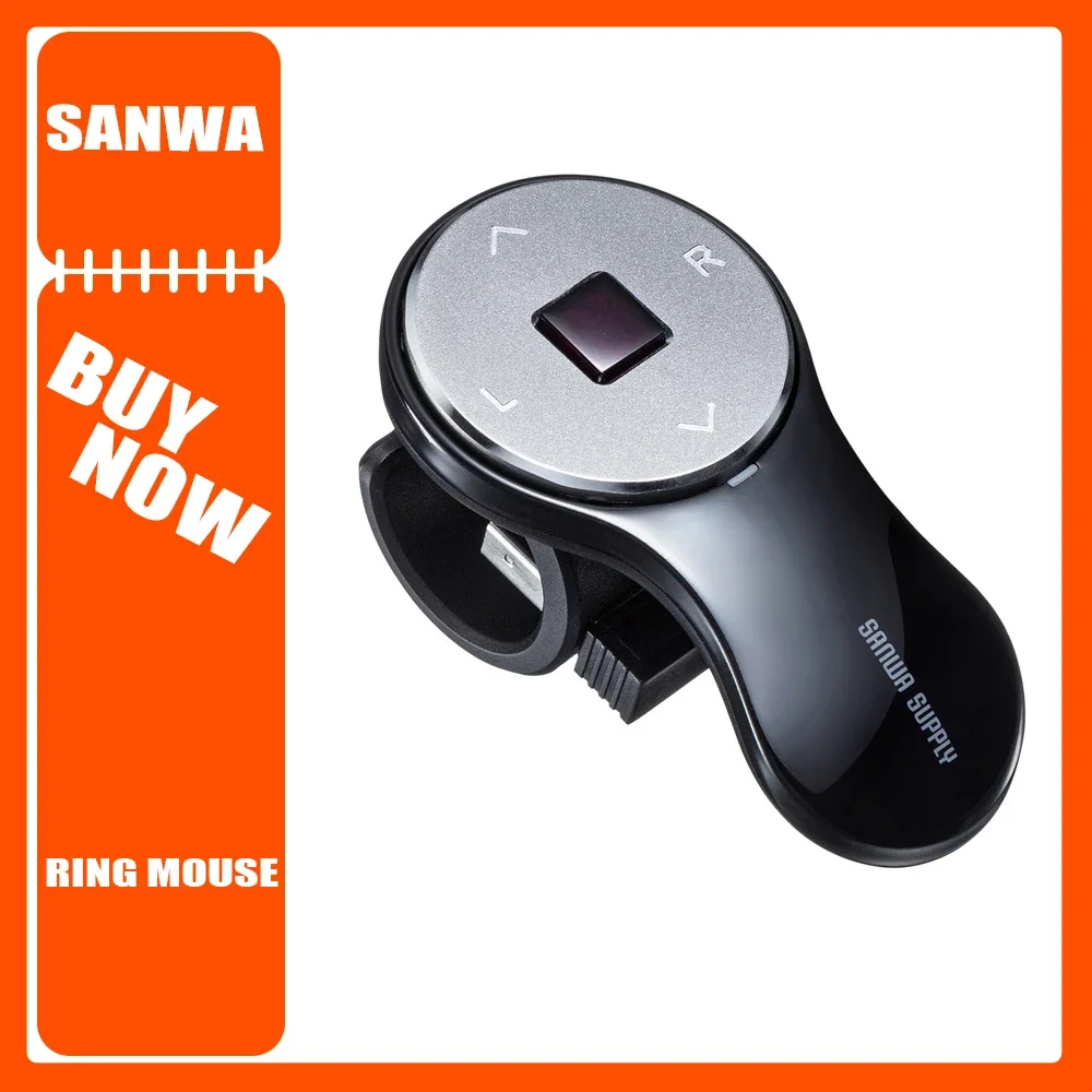 Sanwa W151 Wireless Mouse Bluetooth Charging Mini Air Flying Squirrels Dual-Mode Lazy Creative PPT Ring Mouse Office Gifts