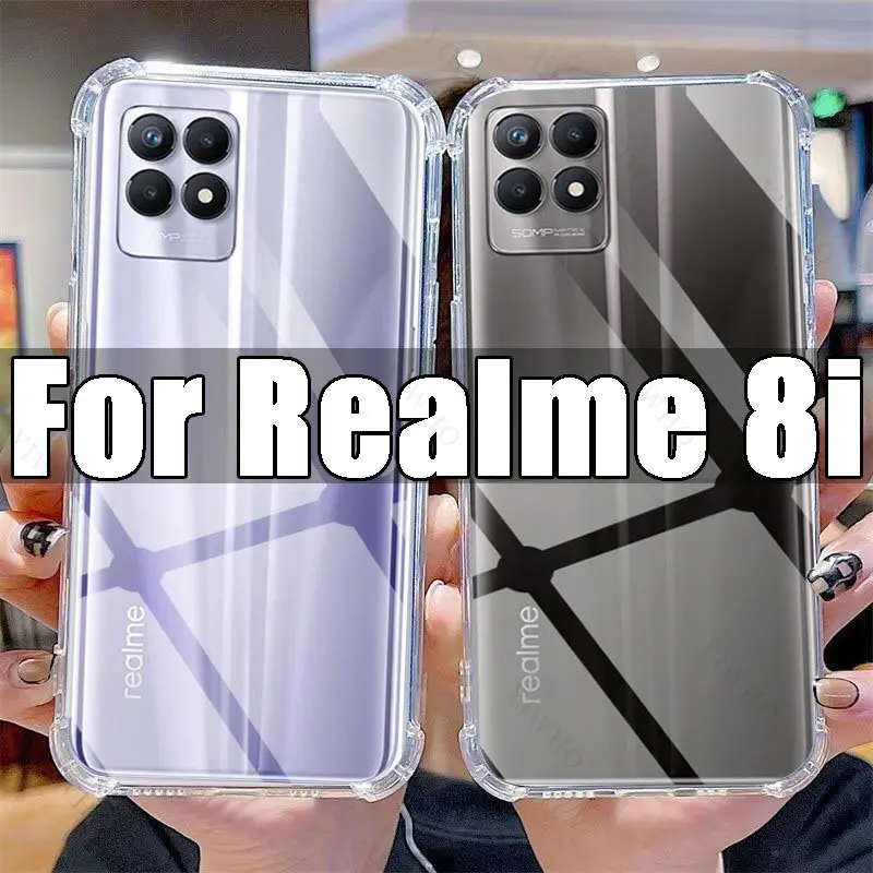 Clear Phone Case for Realme 8i TPU Transparent Case Realme 8 I Realme8i  6.6