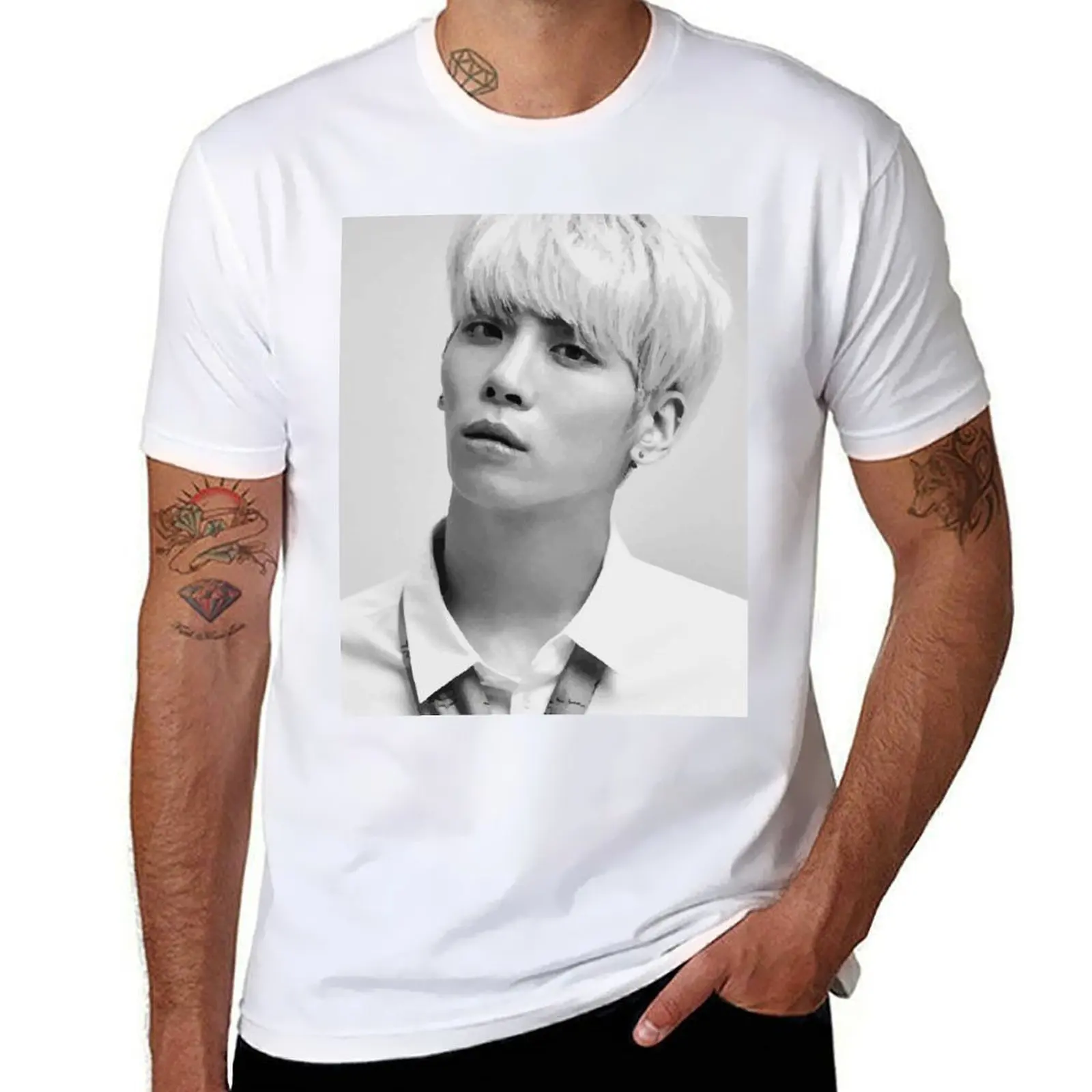 

Shinee - Jonghyun T-Shirt cotton t shirt man t shirt for man T-Shirt