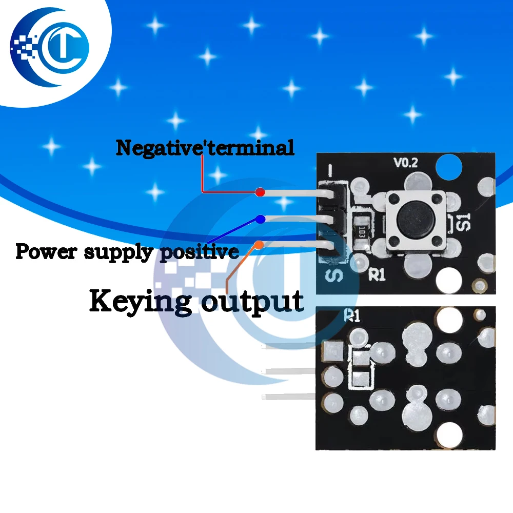 KY-004 (KY004) 3-Pin Button Switch Sensor Module: 6×6×5mm for Arduino DIY Starter Kits