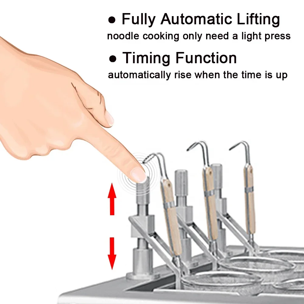 Макаронный котел с автоматическим подъемом, станция для приготовления лапши, ресторан, коммерческая индукционная машина для приготовления спагетти Gyoza Robot Ramen, машина для приготовления пищи