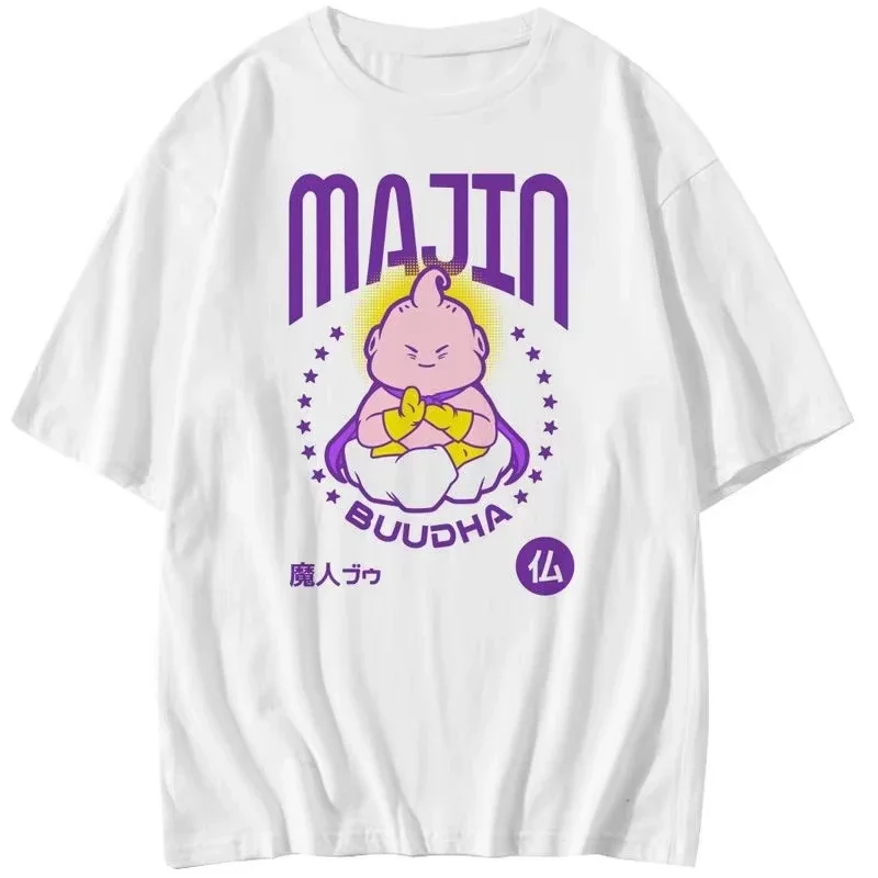 

Majin Buu Cotton TShirt Anime Streetwear Hip Hop Casual Retro