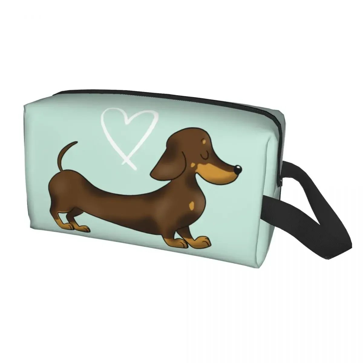 

На заказ милая такса Love дорожная косметичка для женщин Wiener Badger Sausage Dog косметичка для хранения красоты Dopp Kit
