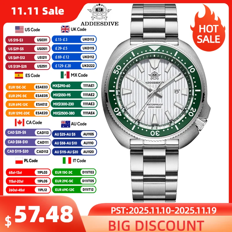 

ADDIESDIVE Luxury Men's Quartz Watch 41mm Sapphire Glass Ceramic Bezel Luminous Waterproof Watches Men Stainless Steel Watches