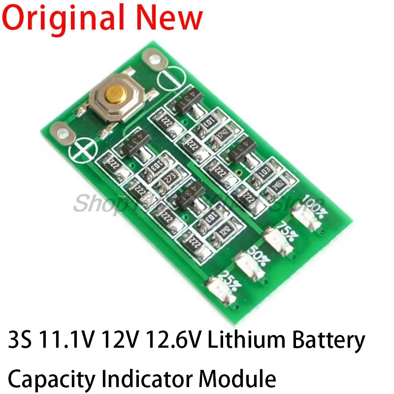 5PCS 3S 11.1V 12V 12.6V Lithium Battery Capacity Indicator Module Lipo Li-ion Power Level Display Board 3 strings 9-26V