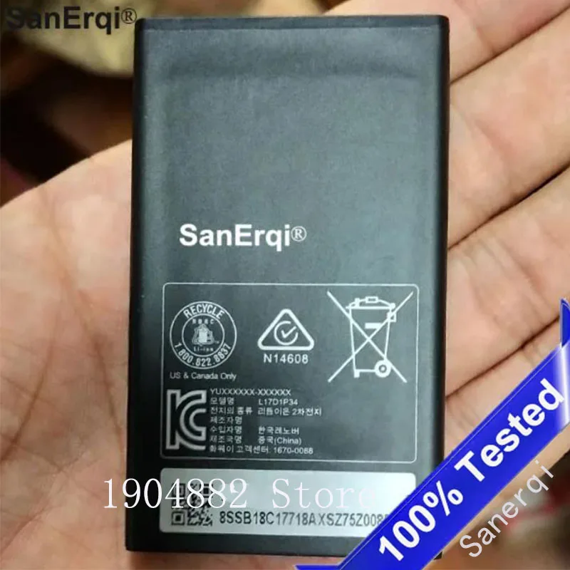 2200mAh/8.4Wh 3.82V L17D1P34 Replacement Battery For LENOVO mobile phone bateria Li-Polymer Batterie